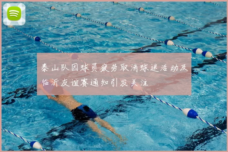 泰山队因球员疲劳取消球迷活动及临沂友谊赛通知引发关注